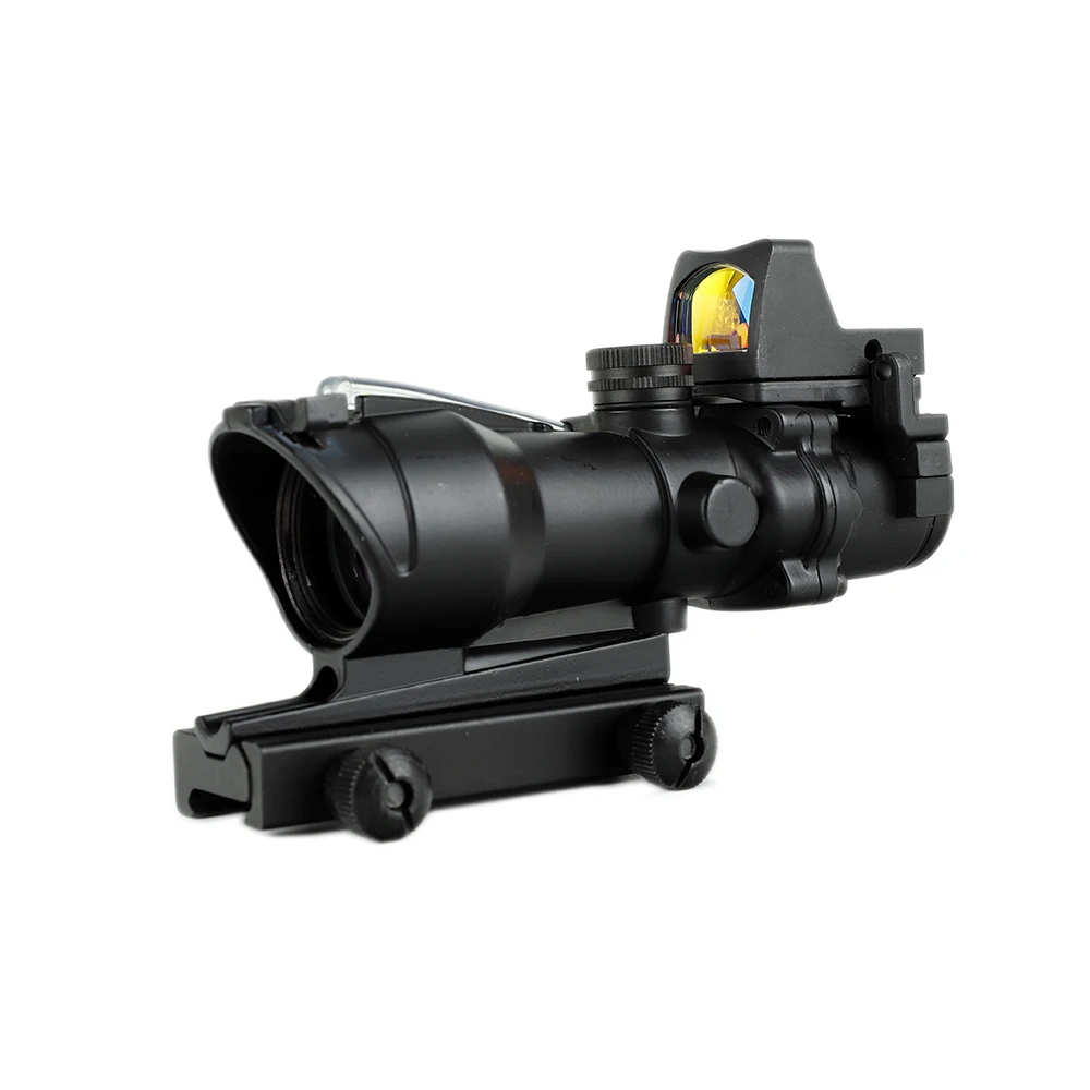 Ohhunt 4X32 Riflescope BDC шеврон сетка настоящий волоконный красный зеленый освещенный прицел с красной точкой зрения для cal. 223. 308 винтовка