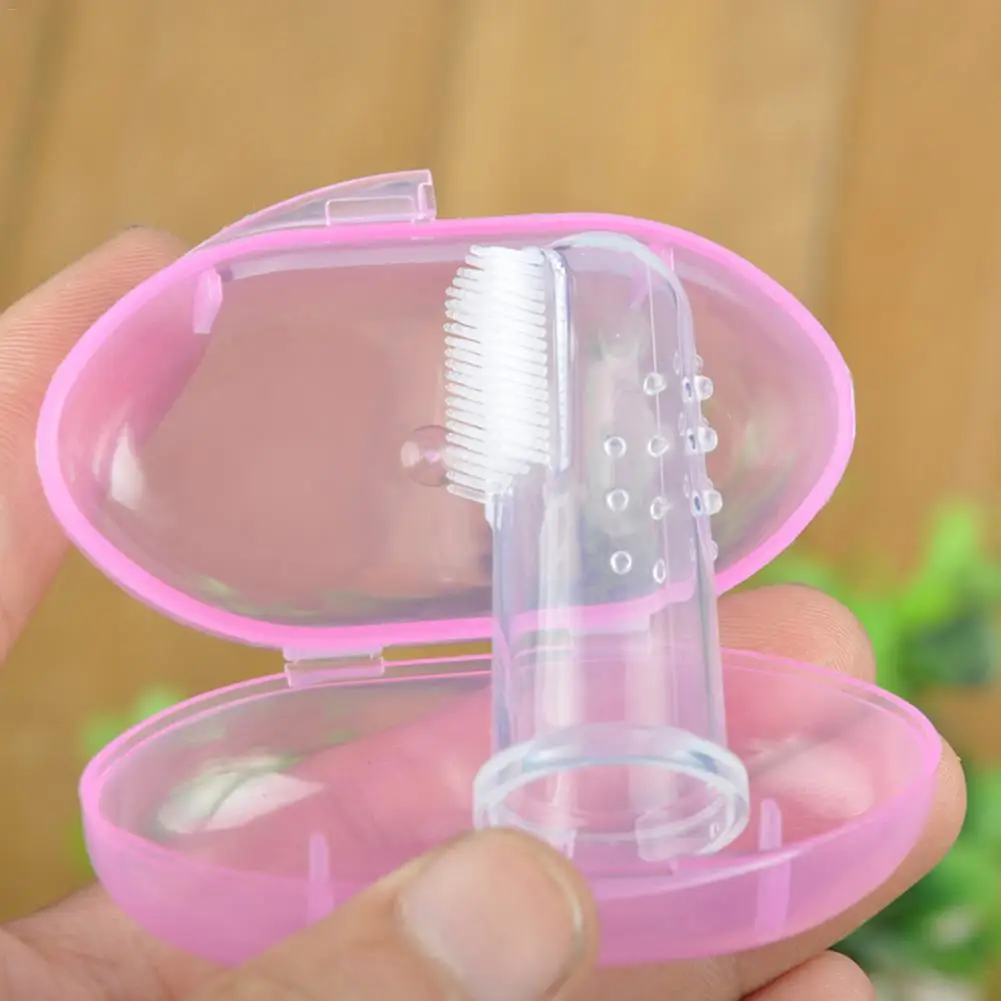 Детская зубная щетка для пальцев Силиконовая с покрытием пальцев|Зубные щетки| |