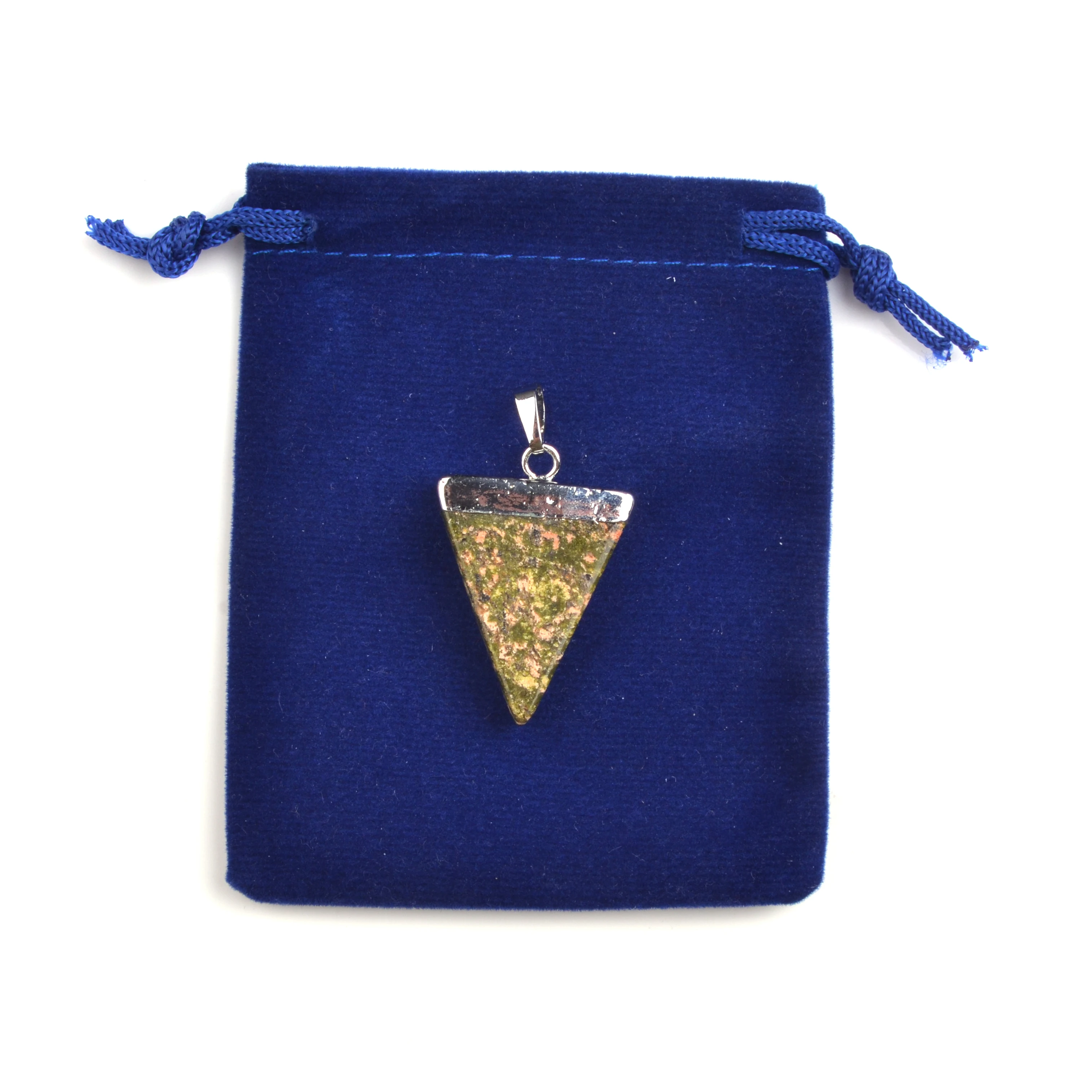 Последние геометрические красочные ожерелье с природным камнем Треугольный