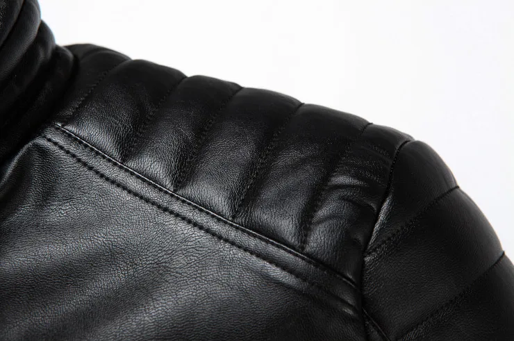 Новая тенденция мотоциклетная кожаная куртка Вышивка Для мужчин Кожаные куртки