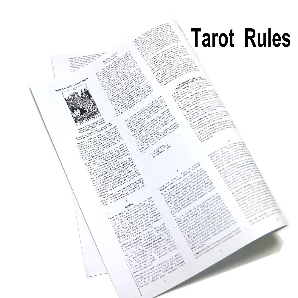 Регулярные инструкции Таро руководство книга английский для ТАРО карты