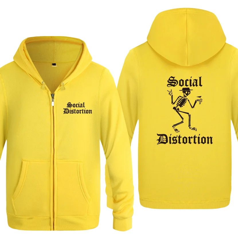 Тяжелый металл рок худи SOCIAL DISTORTION Для мужчин в стиле хип хоп флисовая куртка на
