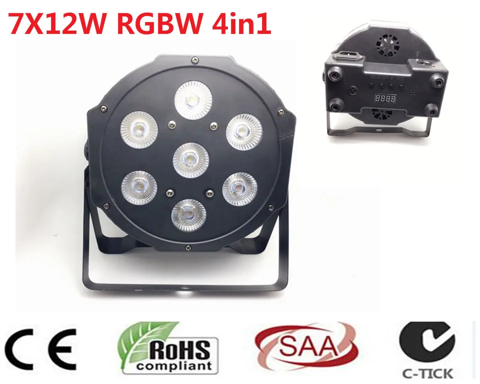 CREE RGBW 7x12 W LED плоский SlimPar Quad Luce 4in1 DJ Wash сценический свет dmx luce della lampada 4/8 channes|light dmx|stage