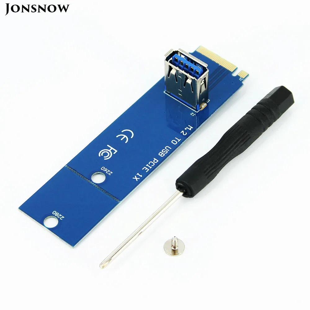 Адаптер JONSNOW NGFF M.2 на USB 3 0 PCIE x16 для графических карт переходник майнинга BTC карта