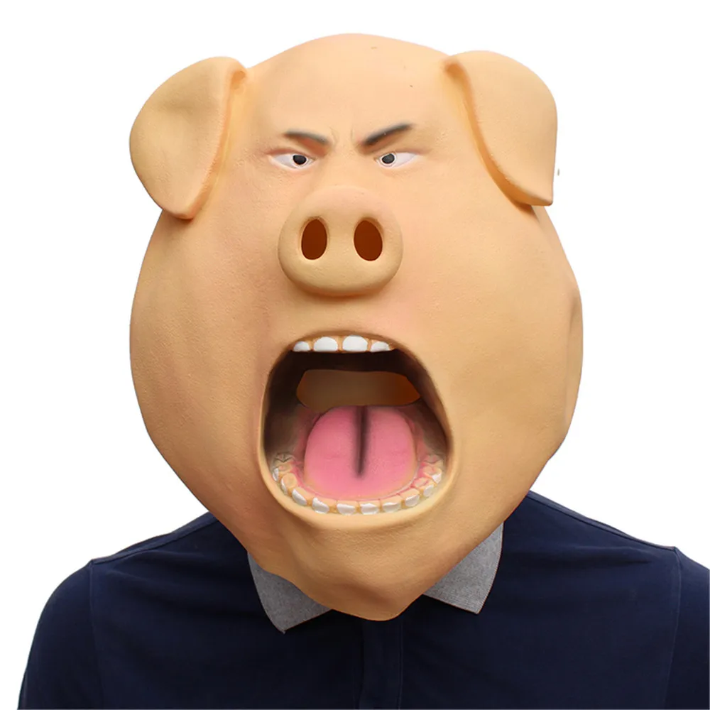 Персонализированные Angry Pig латексная маска Милая для животных на Хэллоуин