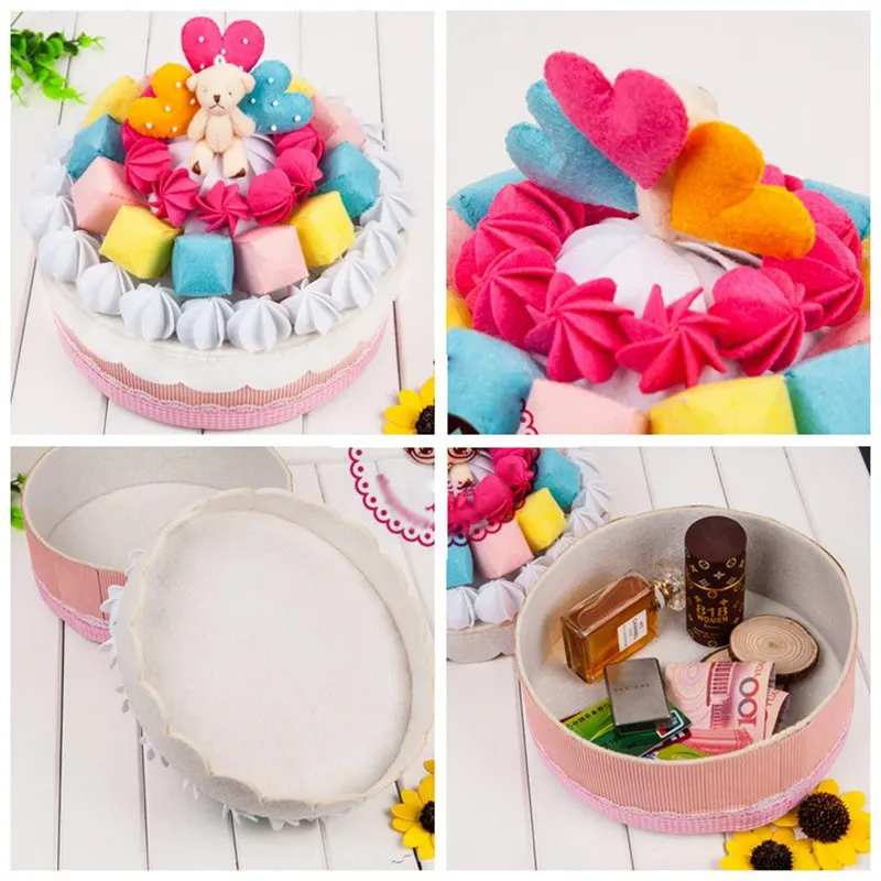 Поддельный торт Войлок DIY Материал Упаковка швейное искусство иглы Ремесло