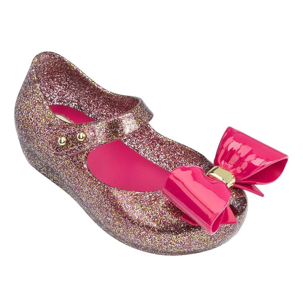 Mini Melissa Ultragirl/Новинка года; летние Пластиковые туфли для девочек с бантом; нескользящие сандалии; Детские пляжные сандалии Melissa для малышей - Цвет: Red
