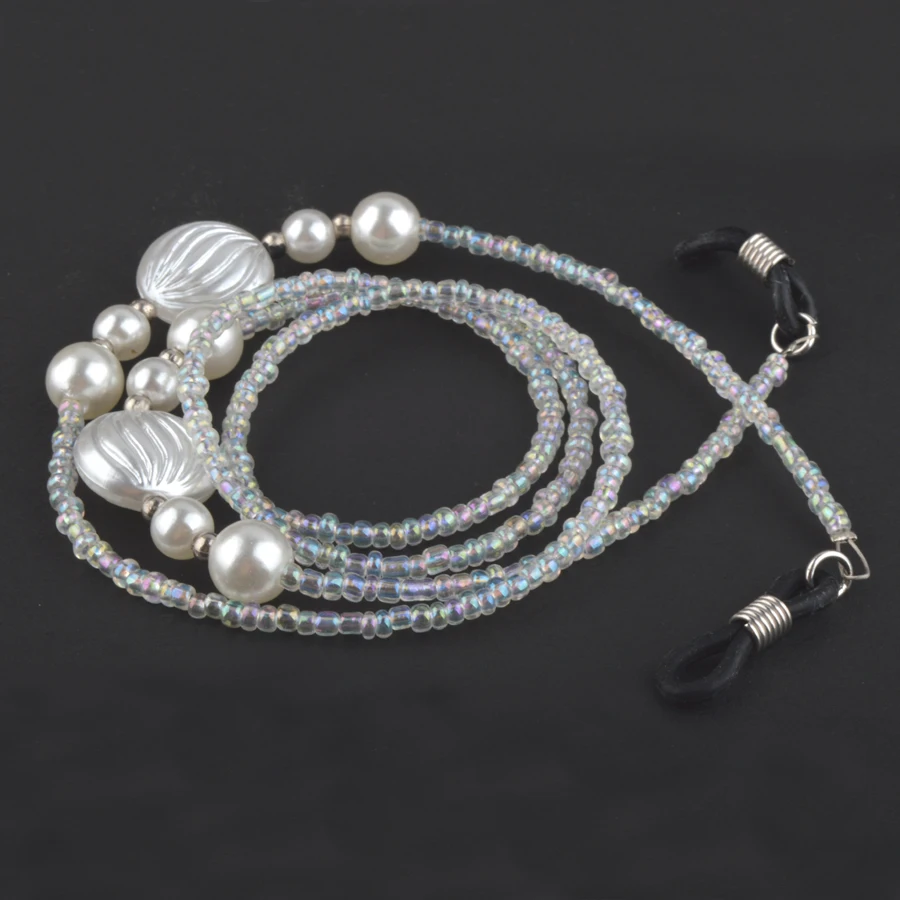 Оптовая продажа 20 шт. белый шнур с бусинами цепочка ремешок солнцезащитные очки