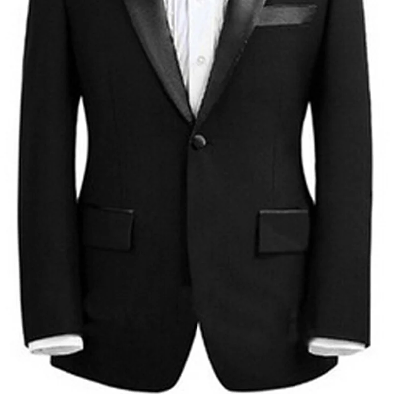 Черные деловые мужские костюмы пиджак остроконечные лацканы Slim Fit блейзер мужская одежда Формальное мужское платье
