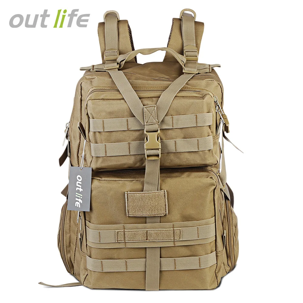 Outlife 068 45L Большой Вместительный Военный Тактический Рюкзак Molle походный рюкзак