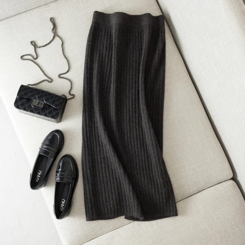 Новое поступление 2018 весеннее высококачественное шерстяное трикотажное длинное