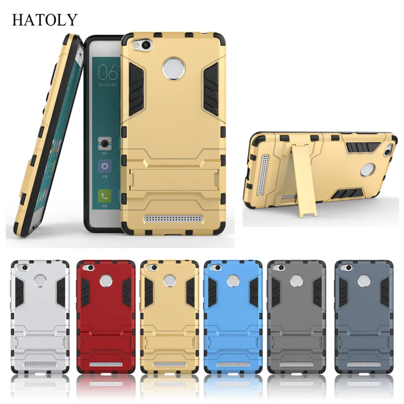 Чехол HATOLY для Xiaomi Redmi 3 3S ударопрочный силиконовый резиновый Жесткий задней