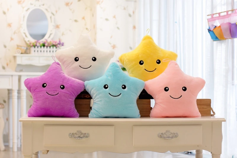 Светящаяся Подушка с пятиконечной звездой удобная детская подушка для сна