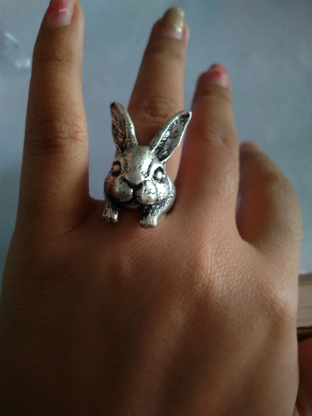 Оптовая продажа уникальное модное регулируемое кольцо в виде кролика