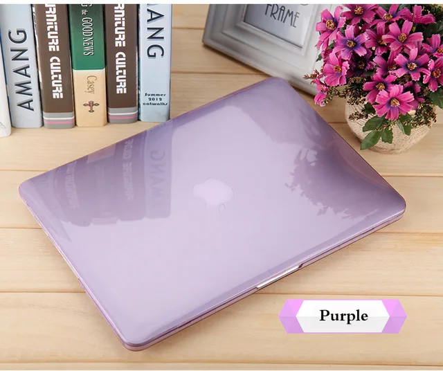 Прозрачный матовый жесткий чехол-накладка для MacBook Air 11 A1465/air 13 дюймов A1466 pro 13,3 15 A1278 retina 13 A1502 - Цвет: crystal Purple