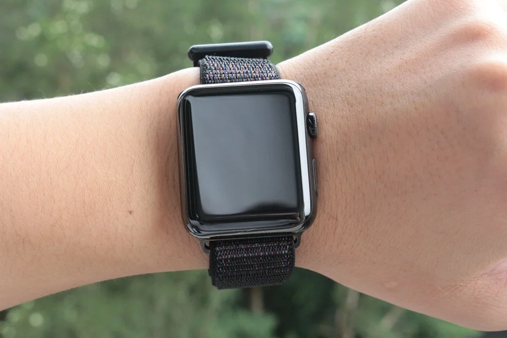 Спортивный ремешок URVOI для apple watch, серия 5, 4, 3, ремешок для iwatch, воздухопроницаемый, застежка-крючок, тканый нейлон, 40 мм, 44 мм