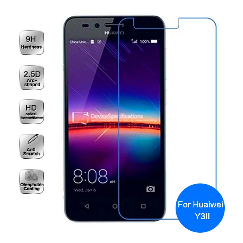 Для Huawei Y3II Закаленное Стекло Экран Протектор 0.26 мм 2.5D 9 H Передняя Премиум