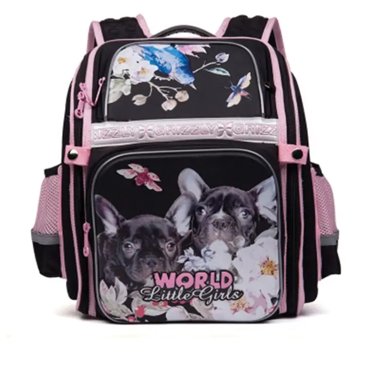 НОВЫЕ 2017 Школьные Сумки для Девочек Милый Мультфильм Кошка Собака Детей