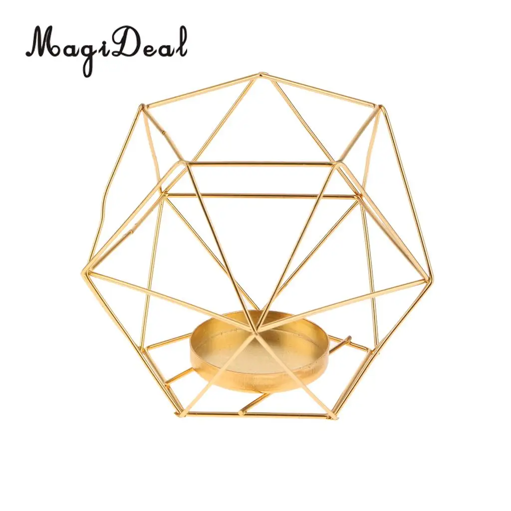 MagiDeal 8 шт 3D геометрический свадебный подсвечник Votive золотой|Подсвечники| |