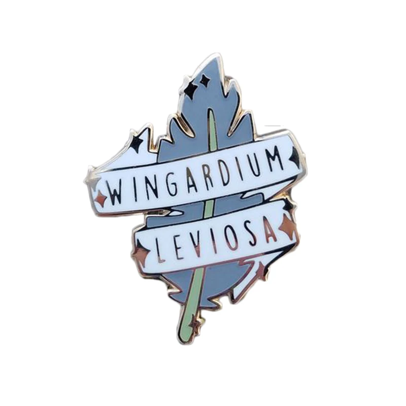 Wingardium левиоса Эмаль Булавка чары баннер брошь поклонников подарок