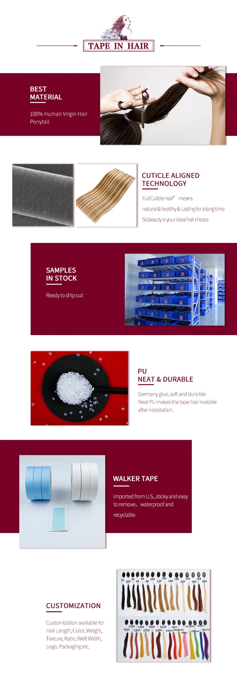 Sobeauty лента в Пряди человеческих волос для наращивания прямых индийских Реми седые волосы клейкая лента с возможностью нанесения на невидимые из полиуритановой кожи для наращивания 20 шт./упак