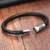 xqni chain bracelet men genuine leather bracelets leather bracelet for women male magnet stainless steel rope bracelets for men
