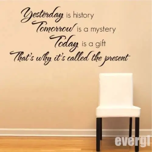 Наклейка на стену сделай сам с цитатой Завтра is Mystery Today Виниловая наклейка Deca Decor
