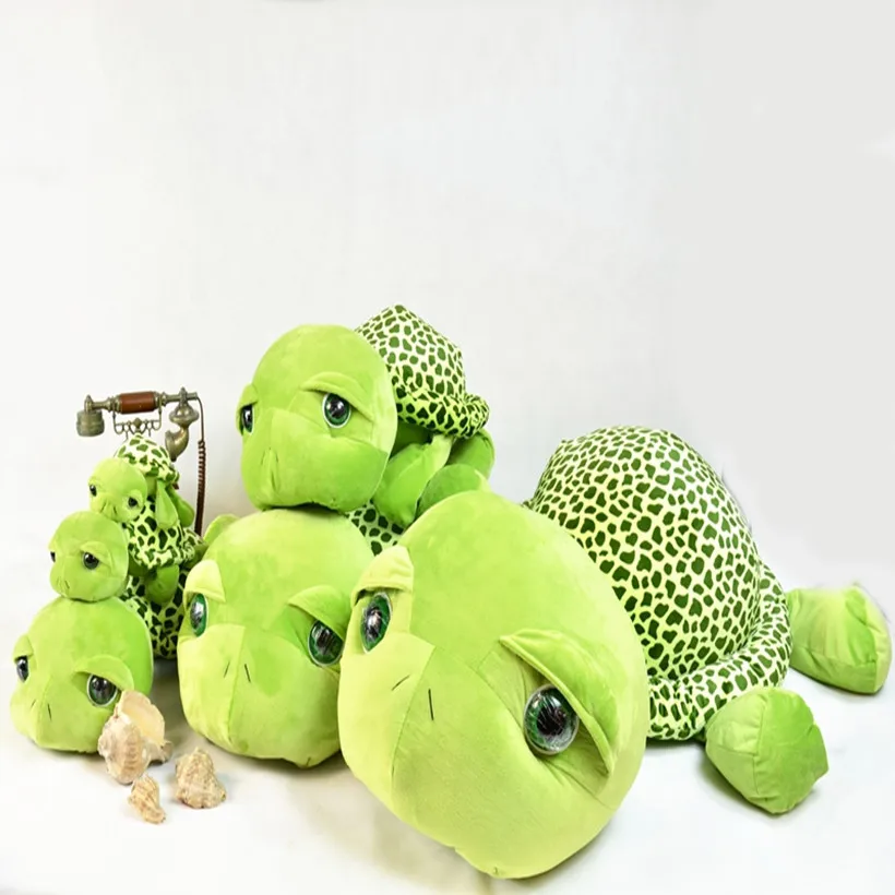 Армейский зеленый черепаха с большими глазами плюшевая игрушка Черепаха кукла