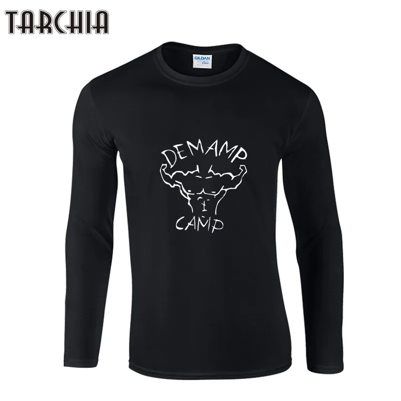 Мужские футболки TARCHIA недорогие мужские с надписью DEMAMP CAMP Модные Топы И Футболки
