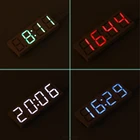 DS3231 электронные DIY 0,8 дюймовые светодиодные часы с точечной матрицей, 4-значный дисплей, 5В Mciro USB Автомобильные часы