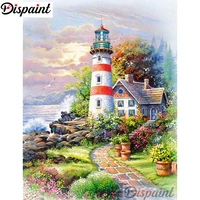 dispaint full squareround drill 5d diy diamond painting flower house embroidery cross stitch 3d home decor a10637