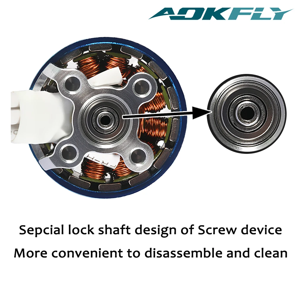 1 шт. AOKFLY 2207 двигатель 2200KV 2600KV CW RC бесщеточные двигатели 3-4S для QAV 210 220 250 3 5 ~ 6 мм