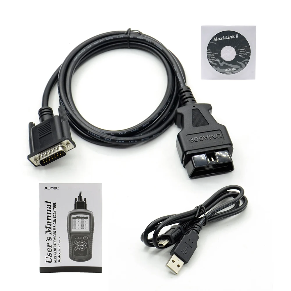 Высококачественный оригинальный Autel AutoLink AL419 OBD II и CAN считыватель кодов