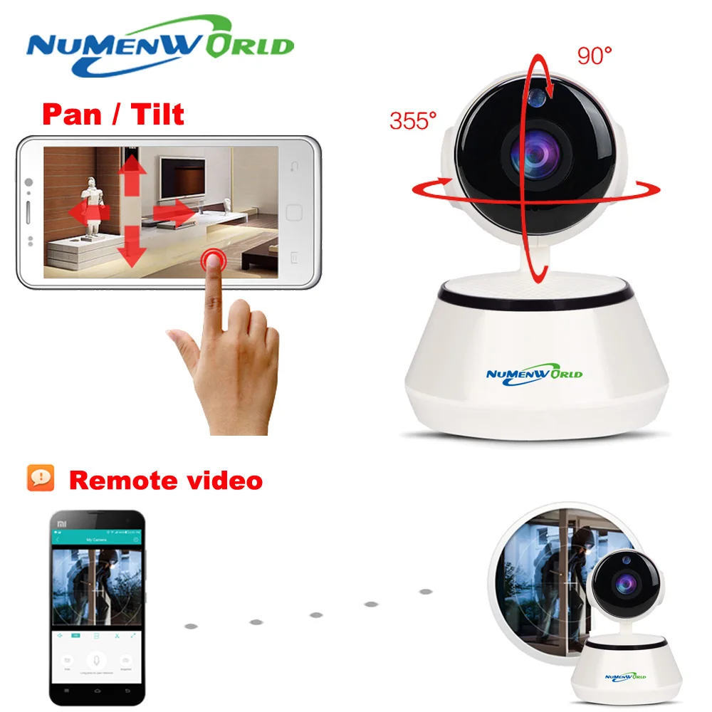 Беспроводная поворачивающаяся IP камера WIFI 720 CCTVКамера для безопасности дома со
