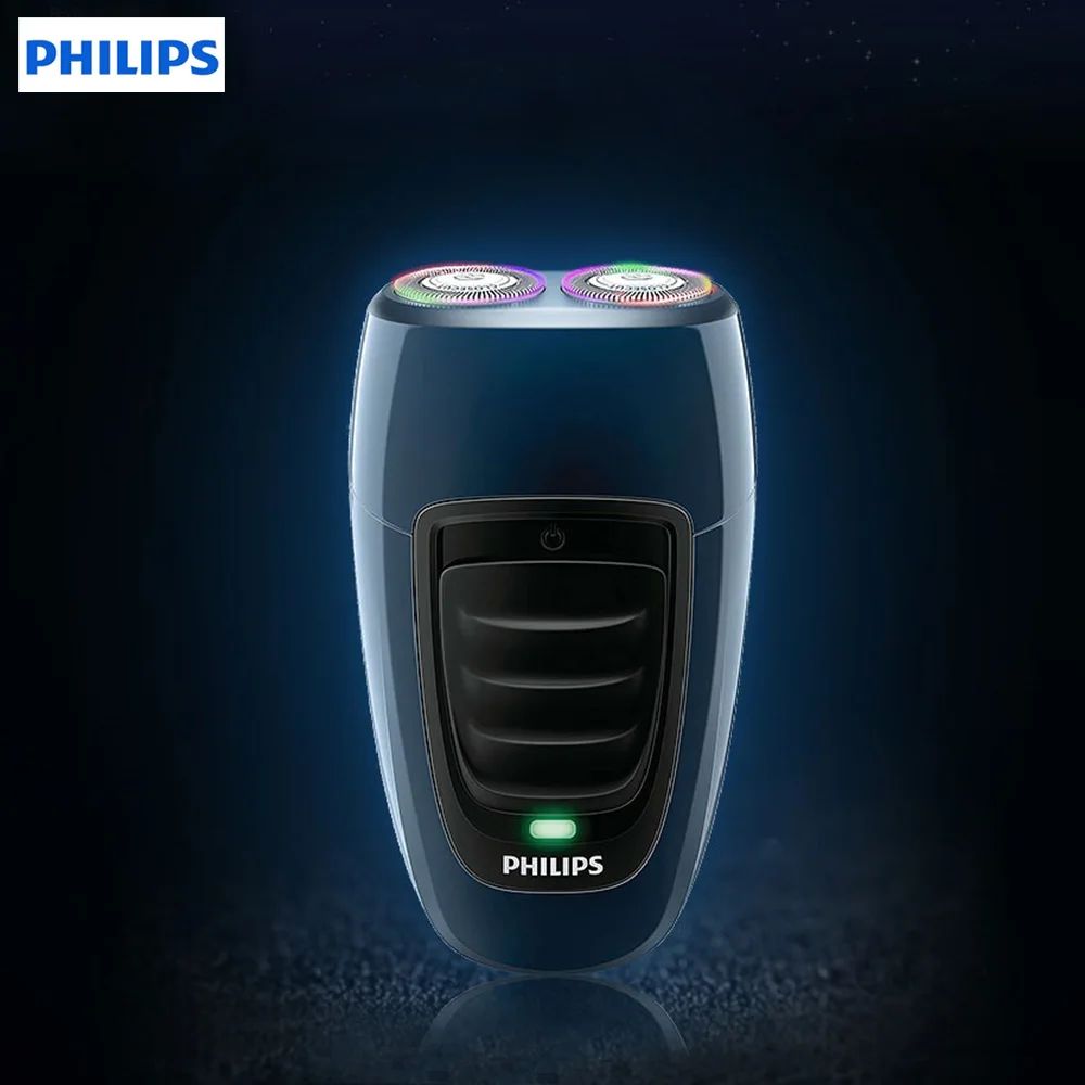 Philips PQ190 электробритва для путешествий бритва для бритья борода машина для бритья с 2 плавающими головками перезаряжаемая для мужчин