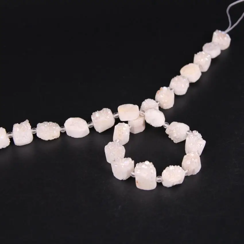 Бусины самородки Approx24PCS/нитка из титана белого цвета натуральный кварц овальные