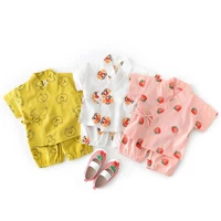 newborn cotton japanese baby kimono tracksuit toddler 2pcsset pantstops kids boy girls clothing set child infant clothes