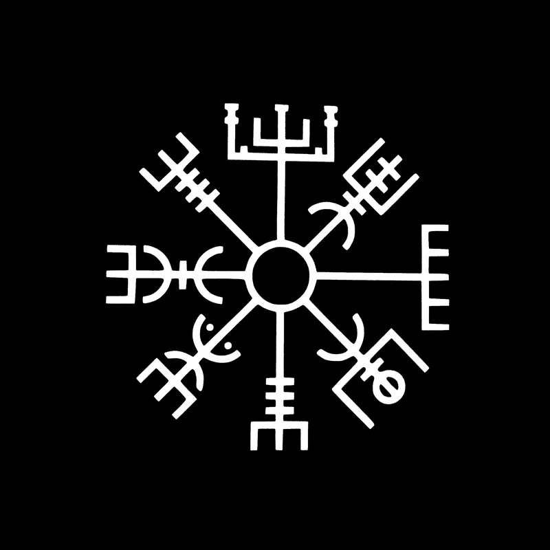 YJZT 15 см * модная большая Исландская РУНИЧЕСКАЯ Виниловая наклейка для стайлинга