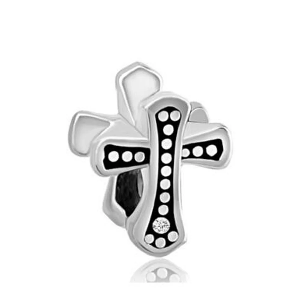 Слайд шарм Оптовая Бесплатная доставка белый кристалл Claddagh Ирландский Крест