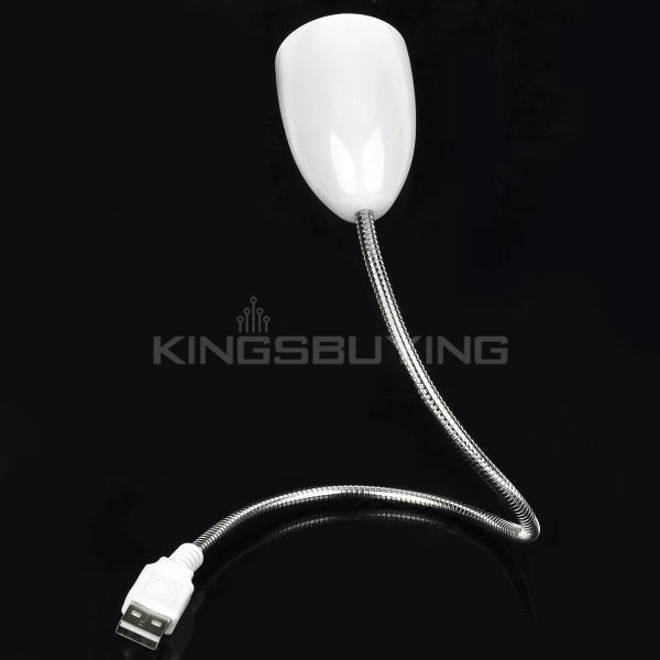Flexible USB 2.0 7-LED 6500K White Desk Lamp - + Silver #1700459 | Компьютеры и офис