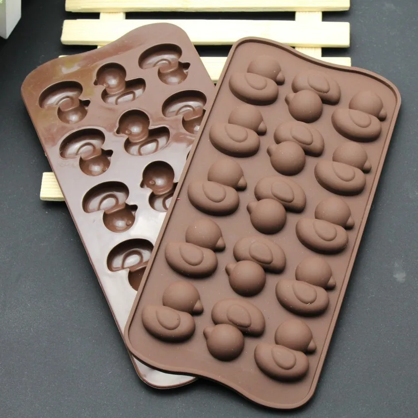 

4pcs Cute Duck Silicone Ice Cube Diy Chocolate Mold