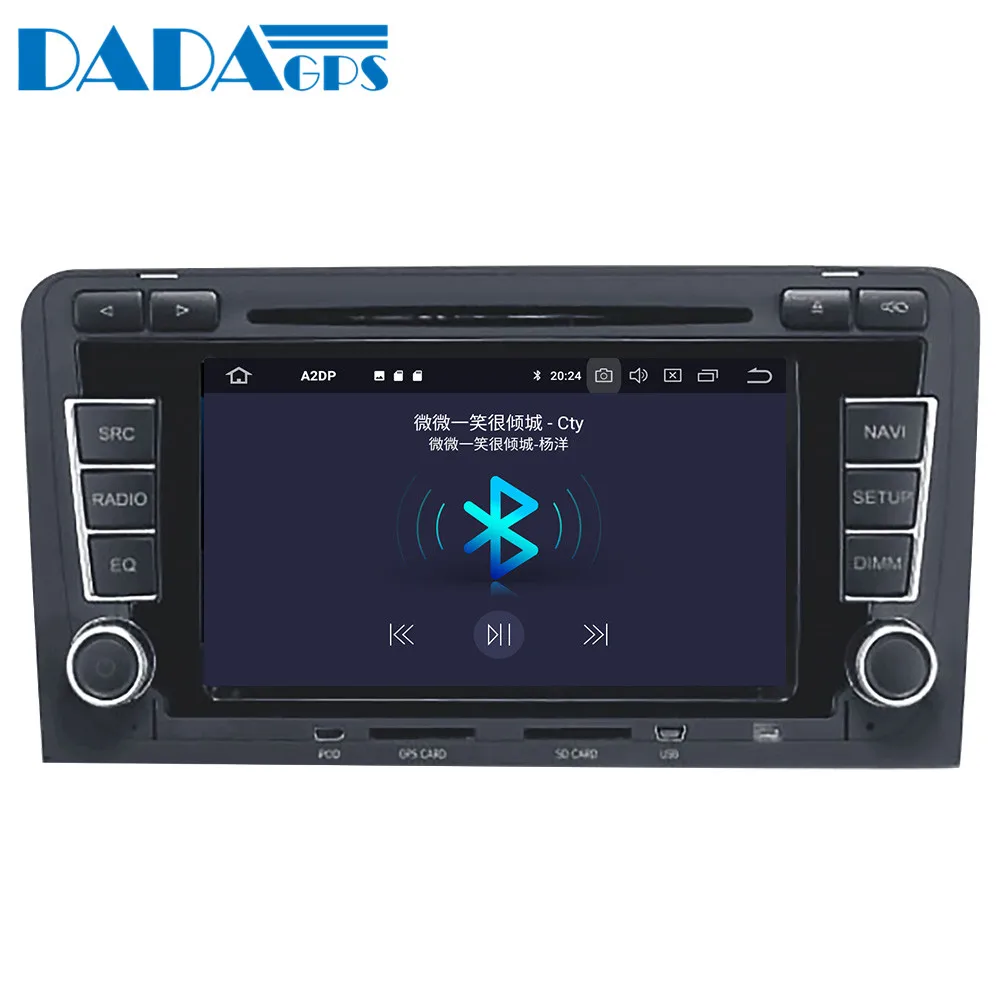 Новейший Android 9 0 Автомобильный мультимедийный dvd плеер GPS радио для Audi A3 S3 2003 2013 gps