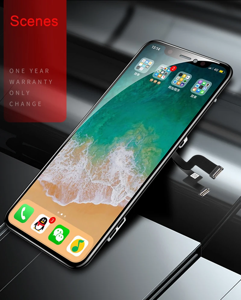 GX AMOLED ЖК-дисплей для iPhone X OLED OEM ЖК-дисплей 3D кодирующий преобразователь сенсорного экрана в сборе сменный Дисплей для iPhone lcd