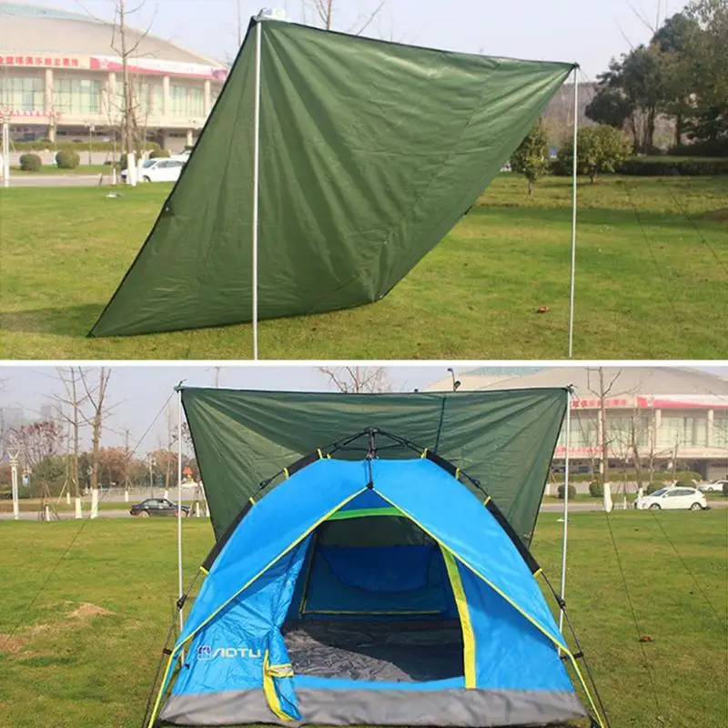 180x220cm Tarp only 19 в 1 Сверхлегкий брезент открытый кемпинг выживание солнцезащитный тент с серебряным покрытием беседка Водонепроницаемый пляж палатка - Цвет: 180x220cm Tarp only