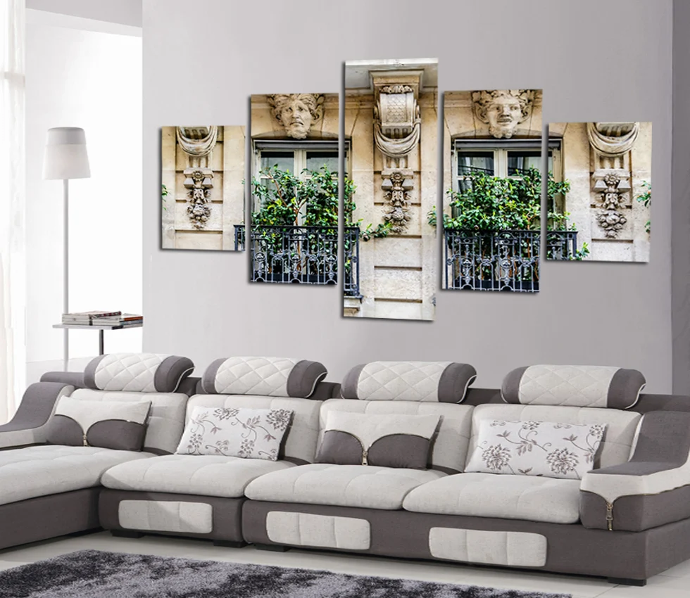 Grecian Roman architecture relief sculpture art picture 5pcs unframed canvas painting wall building scenic print FA237 | Дом и сад