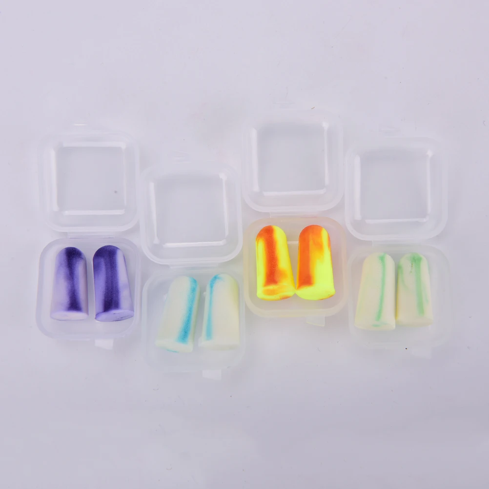 Затычки для ушей из пены мягкие разноцветные беруши с шумоподавлением