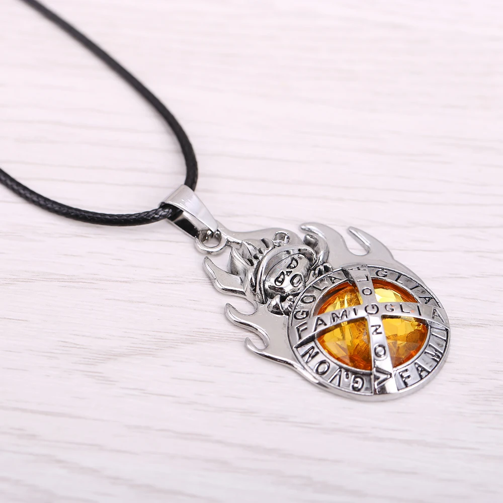 Хит продаж кулон и ожерелье HSIC в стиле аниме хитман Реборн фами гола кристаллы