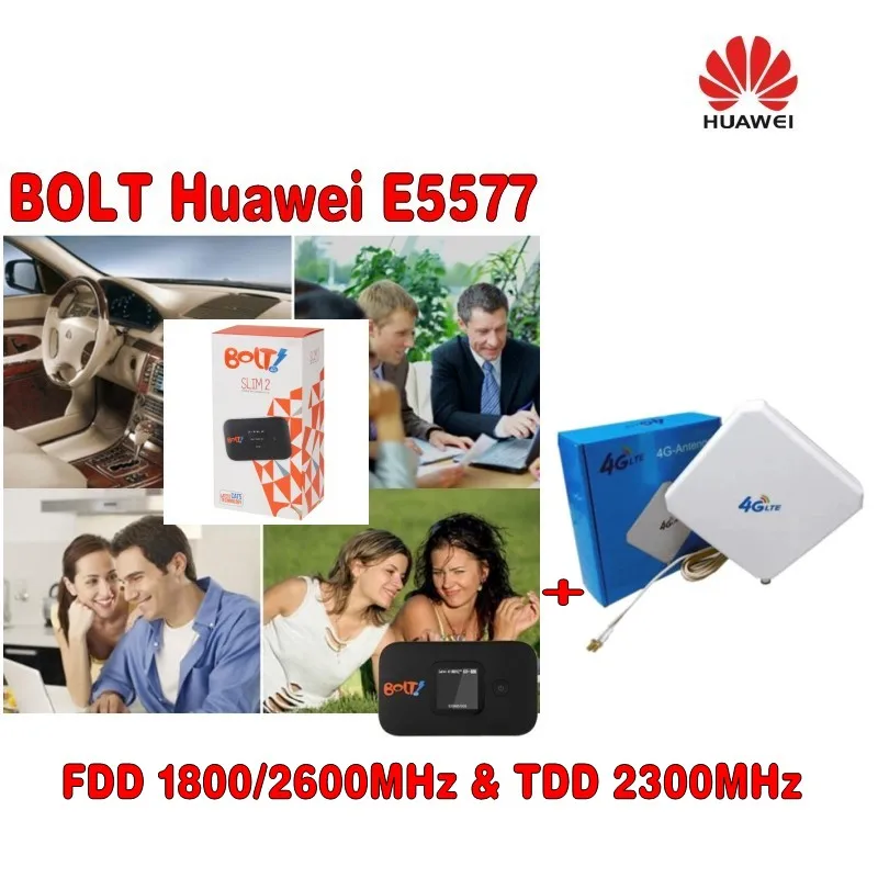 Huawei E5577 беспроводной мобильный Hotspot 4G WiFi роутер со скоростью 150 Мбит/с + 35dbi TS9