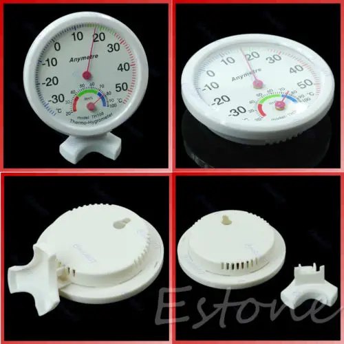 Измеритель влажности мини-термометр с круглыми часами комнатный и уличный