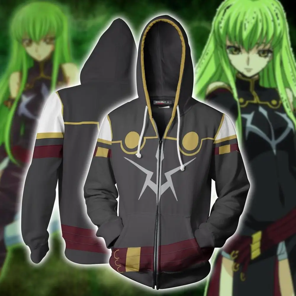 2019 Code Geass Lelouch Lamperouge толстовки куртки костюмы худи Косплэй 3D с капюшонами принтом